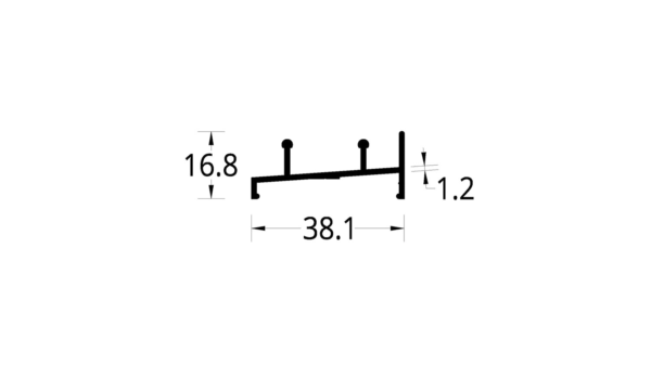 SILLAR DOS RIELES VC 4025/3825 (38.1 X 16.8) mm