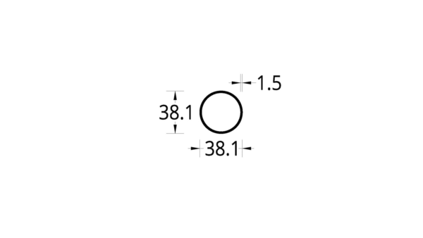 TUBO CIRCULAR (1 1/2)” (38.1) mm ESPESOR DE 1.5 mm.