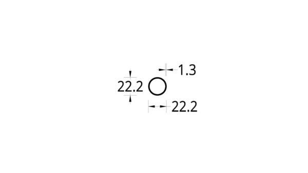 TUBO CIRCULAR (7/8)” (22.2) mm. ESPESOR 1.25 mm.