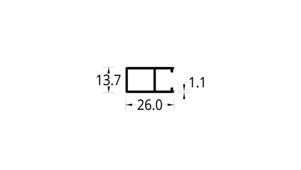 TRASLAPE VC 4025/3825 (26 X 13.7) mm