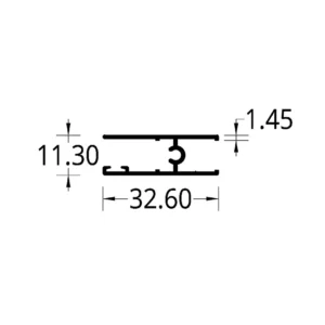 HORIZONTAL INFERIOR VC 4025/3825 (32.60 X 11.30) mm