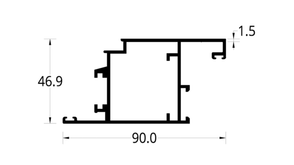 PERIMETRAL DE NAVE TAIRONA (90 X 46.6) mm.