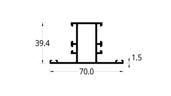 DIVISOR ZINU (70 X 39.4) mm.