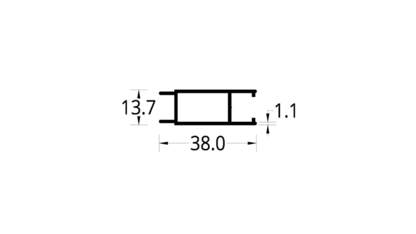 TRASLAPE REFORZADO VC 4025/3825 (38 X 13.7) mm