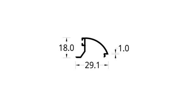 PISAVIDRIO CURVO VP 3831 (29.1 X 18) mm.