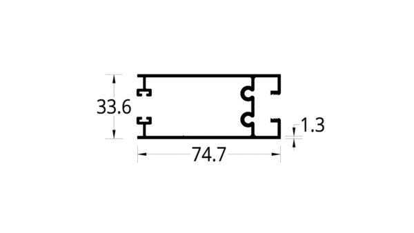 HORIZONTAL SUPERIOR P.C. 2038 PLUS/7038 (74.7 X 33.6) mm.
