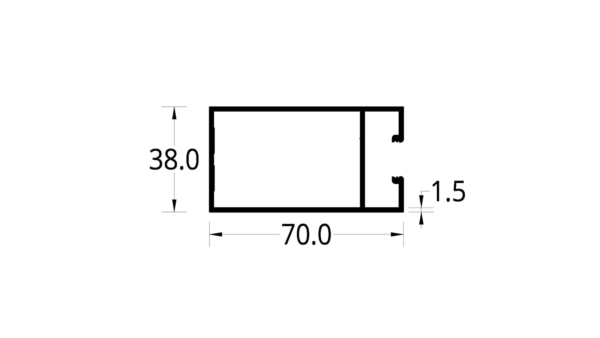 TRASLAPE P.C. 2038 PLUS/7038 (70 X 38) mm.
