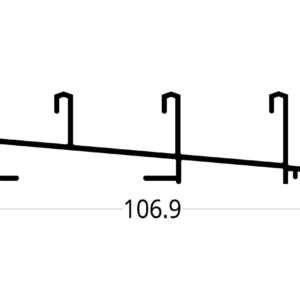 MARCO PERIMETRAL TRES RIELES COLOSAL 345 (106.9 X 28) mm.