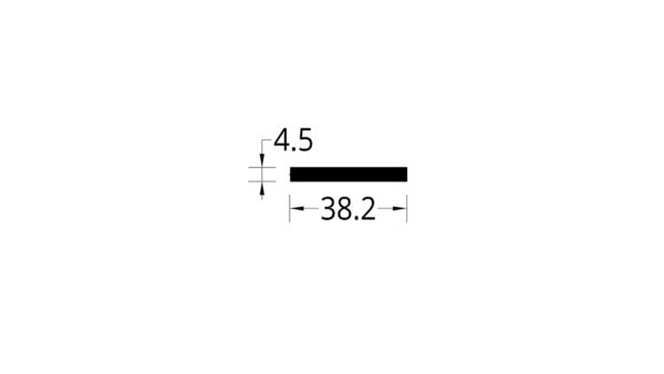 PLATINA ALUMINIO (1 1/2  X 3/16)”  (38.1 X 4.76) mm.