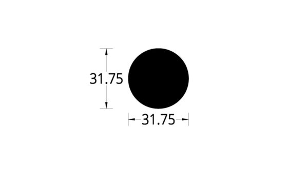 BARRA CIRCULAR (1 1/4)”  (31.75) mm.