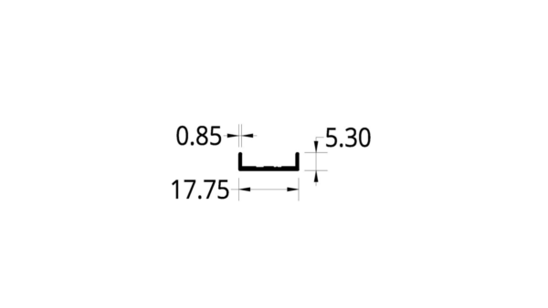 CANTO PARA MUEBLE DE COCINA  (17.7 X 5.30) mm.
